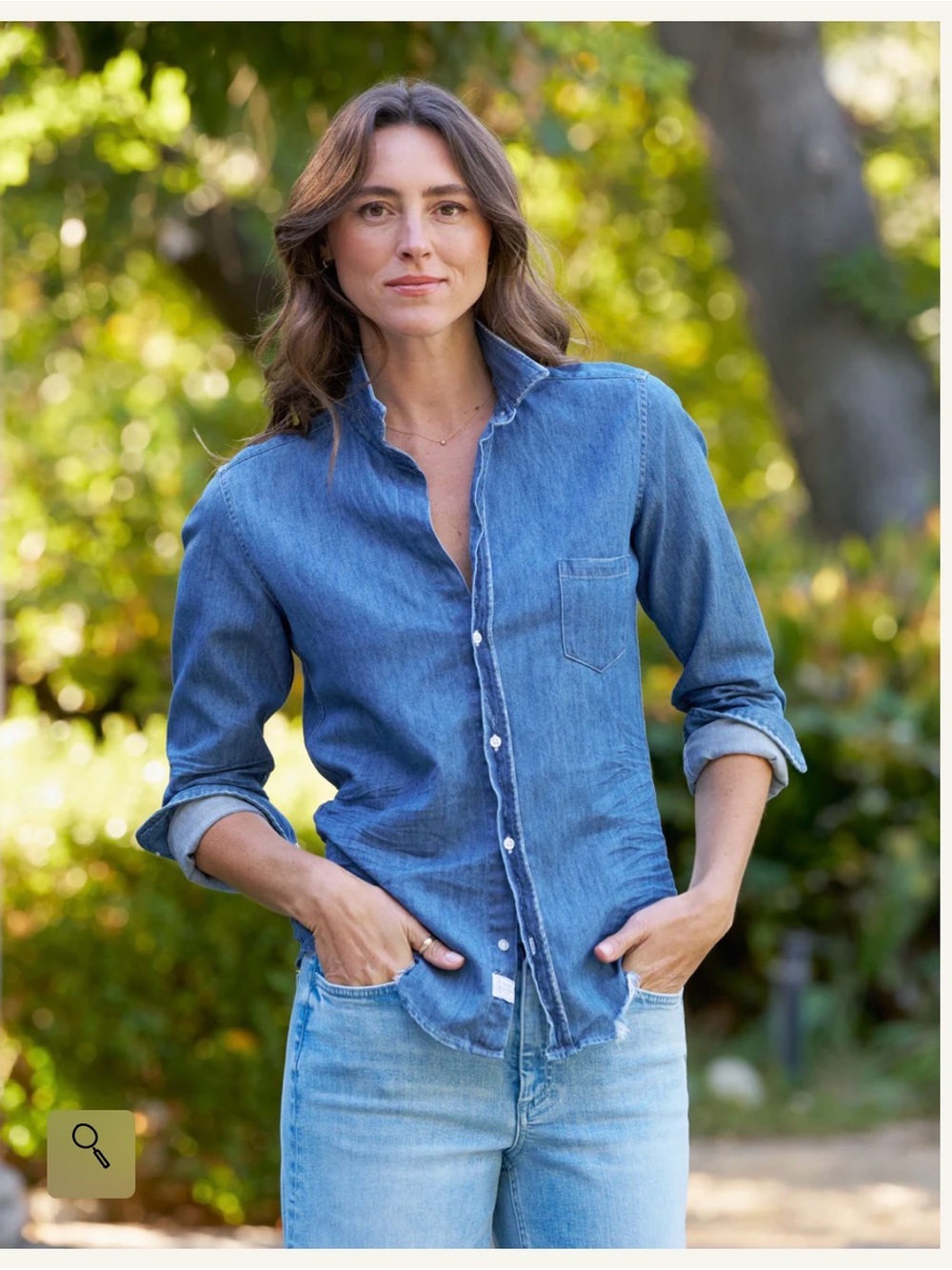 Frank & Eileen Faded Light Blue Denim Shirt - Picture 5 of 5